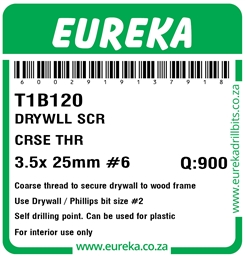 T1B120 - Drywall Screw -T1B120_Label_T